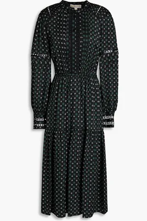 Michael Kors Bedrucktes Midikleid aus gehämmertem Satin - - US 0