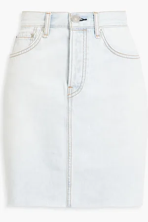 RAG&BONE Minirock aus Denim mit Fransen - Blau - 24