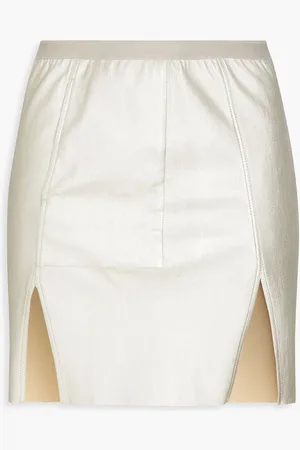Rick Owens Minirock aus Narbenleder mit Metallic-Effekt - Metallic - IT 38
