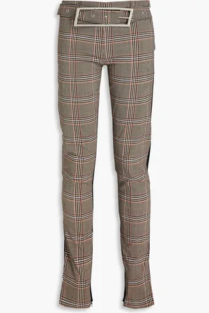 16Arlington Alectro eng geschnittene Hose aus Jersey mit Glencheck-Muster und Crêpe-Einsätzen - Neutral - UK 12