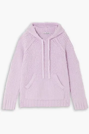 Acne Studios Gerippter Hoodie aus einer gebürsteten Wollmischung - Lila - L/XL