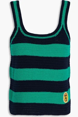 ZIMMERMANN Gestreiftes Tanktop aus Baumwolle - Blau - 0