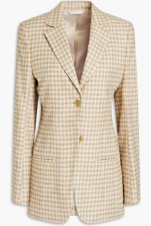 Acne Studios Karierter Blazer aus einer Baumwollmischung - Gelb - DE 34