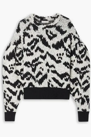 ULLA JOHNSON Nalla Pullover aus Bouclé aus einer Wollmischung in Jacquard-Strick - - S