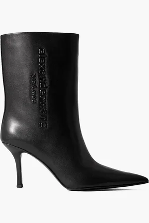 Alexander Wang Delphine Ankle Boots aus Leder mit einer Logoprägung mit einer Silikon-Beschichtung - - EU 36