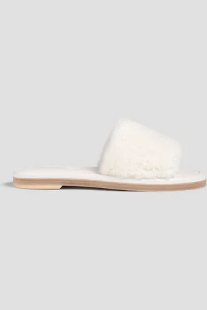 Nicholas Kirkwood 10mm JJ Pantoletten aus Shearling - Weiß - EU 41