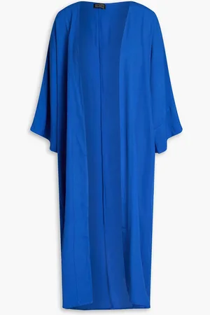 Haight Ana Sommermantel aus Crêpe de Chine - Blau - S