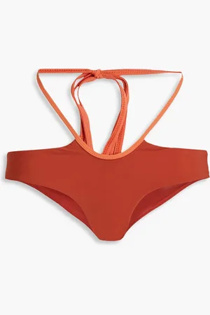 CHRISTOPHER ESBER Looped Tie tief sitzendes zweifarbiges Bikini-Höschen mit Cut-outs - Rot - UK 8