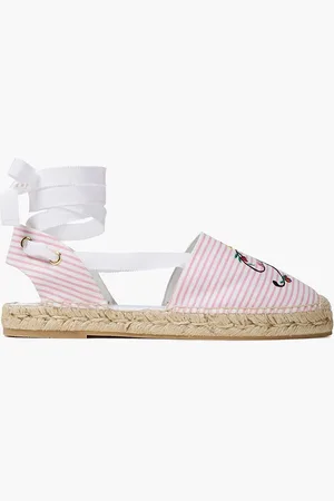 Roger Vivier Blooming RV Espadrilles aus Canvas mit Stickereien und Streifen - Pink - EU 34.5