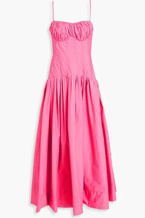 Nicholas Maxikleid aus Baumwolle mit Raffung - - US 12