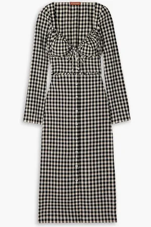 Altuzarra Himalia Midikleid aus Seersucker aus einer Baumwollmischung mit Gingham-Karo - - FR 40