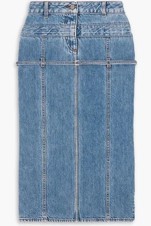 Jacquemus Midirock aus Denim mit Einsätzen - Blau - 24