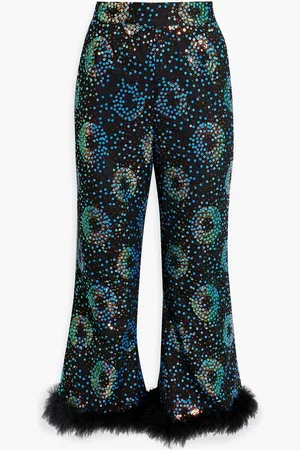 Anna Sui Cropped Hose mit geradem Bein aus Tüll mit Verzierung - - US 8