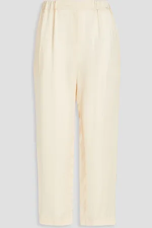 GENTRYPORTOFINO Cropped Karottenhose aus Cupro - Weiß - IT 44