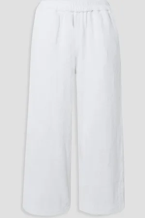 TERRY TOWELLING Capri Cropped Hose mit weitem Bein aus Baumwollfrottee - - XS