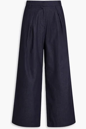 CO Hose mit weitem Bein aus Baumwolle - Blau - US 0