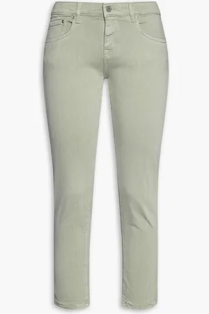 AG Jeans Halbhohe Cropped Jeans mit schmalem Bein - Grün - 24