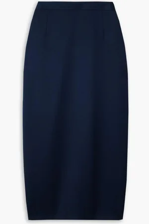 Alessandra Rich Midirock aus Woll-Crêpe - Blau - IT 36