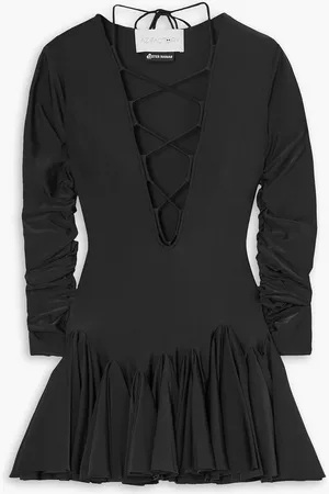 AZ FACTORY Ester Manas Minikleid aus Stretch-Jersey mit Schnürung und Volants - - FR 42