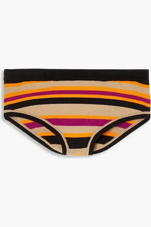 DRIES VAN NOTEN Halbhohes Höschen aus Strick mit Streifen - - XS