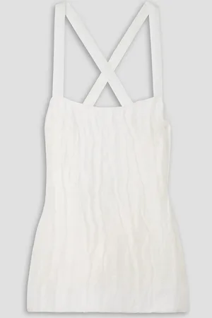 Khaite Axell Tanktop aus geripptem Cloqué - Weiß - US 10