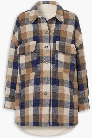 FORTELA Margot karierte Jacke aus einer Wollmischung - Blau - IT 46