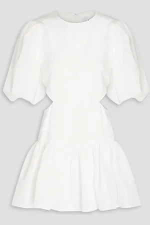 Msgm Minikleid aus Schantung mit Raffung und Cut-outs - - IT 40