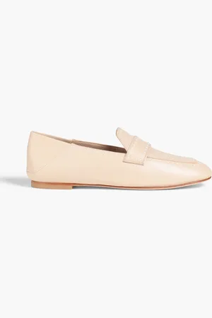 Stuart Weitzman Wylie Loafers aus Leder mit einklappbarer Fersenpartie und Verzierung - Neutral - EU 35