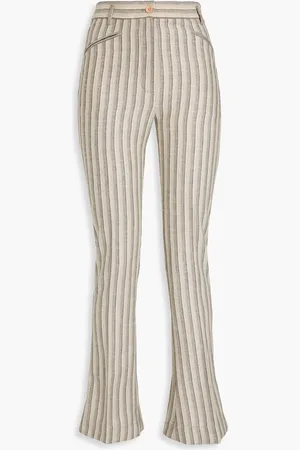 Acne Studios Schlaghose aus Twill mit Streifen - Grau - DE 32