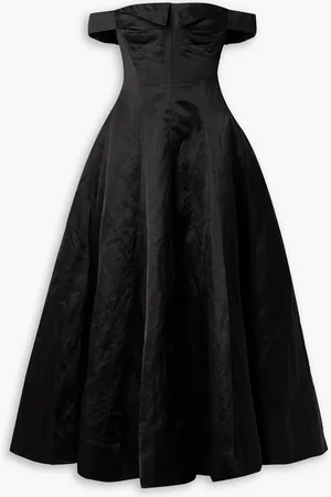 Jason Wu Schulterfreie Robe aus Satin in Knitteroptik - - US 2