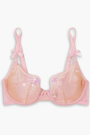 Agent Provocateur Quinny Bügel-BH aus Tüll mit Pailletten und Stickereien - Pink - 32 D