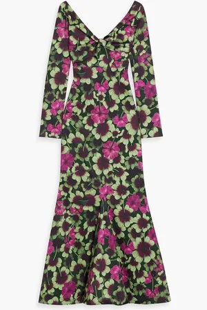 Agua by Agua Bendita Nube Fortuna Maxikleid aus einer Baumwollmischung mit floralem Print - Lila - S