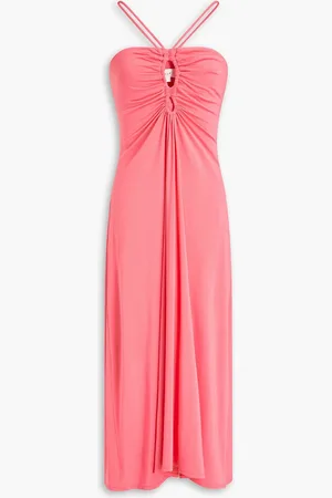 A.L.C. Julieta gerafftes Midikleid aus Jersey mit Cut-outs - - M