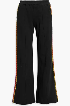 AREA Track Pants aus Baumwollfrottee mit Kristallverzierung - - L