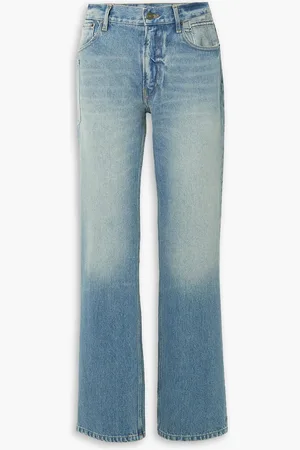 Gauchere Tief sitzende Jeans mit geradem Bein und Cut-out - Blau - FR 36