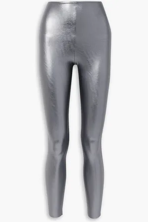 Commando Leggings aus Kunstleder in Metallic-Optik - Metallic - S