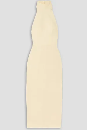 ALEX PERRY Mannor Midikleid aus Stretch-Crêpe - Weiß - UK 18