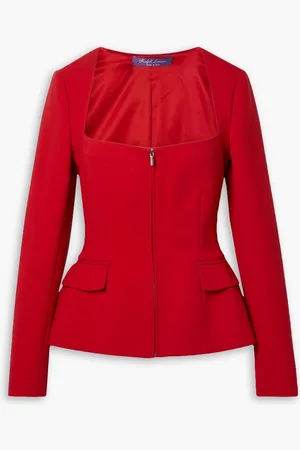 Ralph Lauren Chantria Jacke aus einer Wollmischung mit Schößchen - - US 6