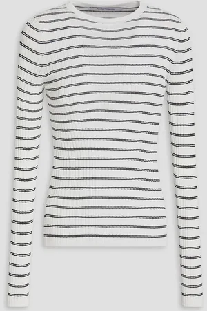 Another Tomorrow Gestreifter Pullover aus Rippstrick - - XS