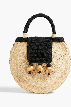 Catarina Mina Carnaúba XL Tote Bag aus Raffiabastimitat in Häkeloptik - - OneSize