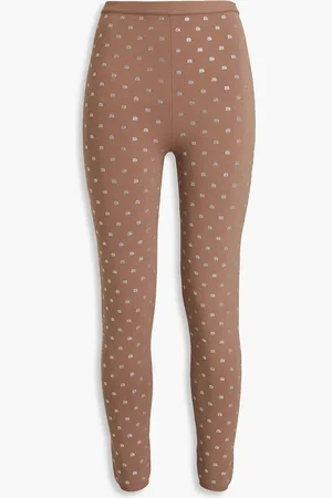 Alexander Wang Leggings aus Stretch-Jersey mit Kristallverzierung - Braun - XS