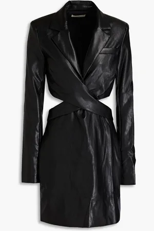 Nicholas Minikleid aus Kunstleder mit Cut-outs - - US 8
