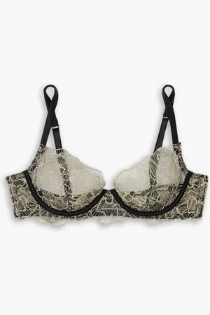 Coco De Mer Damona Bügel-BH aus Leavers-Spitze mit Metallic-Effekt - - 34 DD