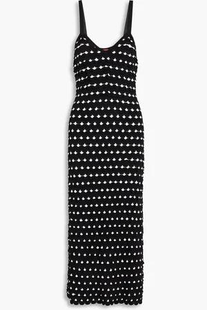 Altuzarra Zweifarbiges Midikleid aus Stretch-Strick mit Muschelsaum - - S