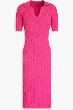 ADAM LIPPES Kleid aus Pointelle-Strick - Pink - XS