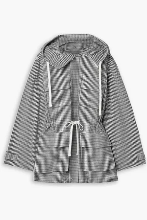 Proenza Schouler Nina Kapuzenjacke aus einer Baumwoll-Leinenmischung mit Gingham-Karo - - S