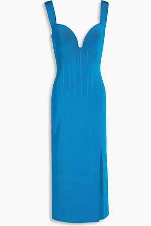 GALVAN Electra Midikleid aus Stretch-Strick - Blau - L