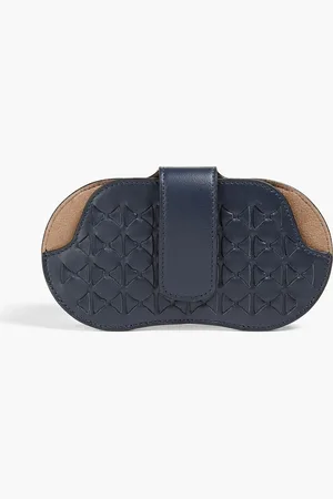 SERAPIAN Brillenetui aus Leder - Blau - OneSize