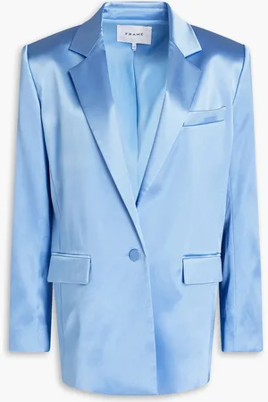 Frame Blazer aus Satin - Blau - S