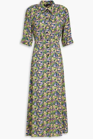 Maje Midikleid aus Georgette mit floralem Print und Cut-outs - - FR 34